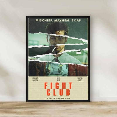 Fight Club 5 Frame – movie poster wall art | برواز فايت كلوب 5