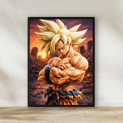 Goku Wooden Wall Art – anime wall art | لوحة خشبية - جوكو