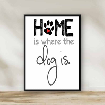Home is where the dog is Frame – gallery wall frame set | برواز Home is where the dog is
