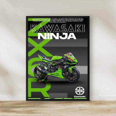 Kawasaki 3 Frame – motorcycle wall art | برواز موتوسيكل كاواساكي 3
