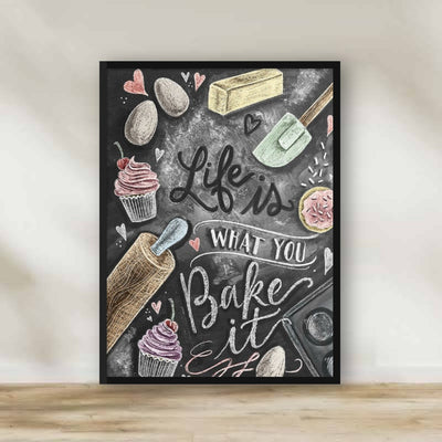 Life is What You Bake It Kitchen Frame 2.0 – kitchen wall art | برواز "Life is What You Bake it" - مجموعة المطبخ