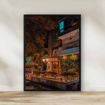 Maadi Nights Frame – photography wall art | برواز شوارع المعادي ليلًا