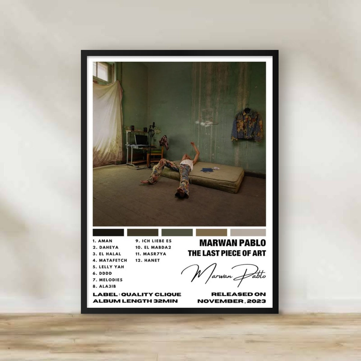 Marwan Pablo 3 Frame – music wall art | برواز مروان بابلو 3