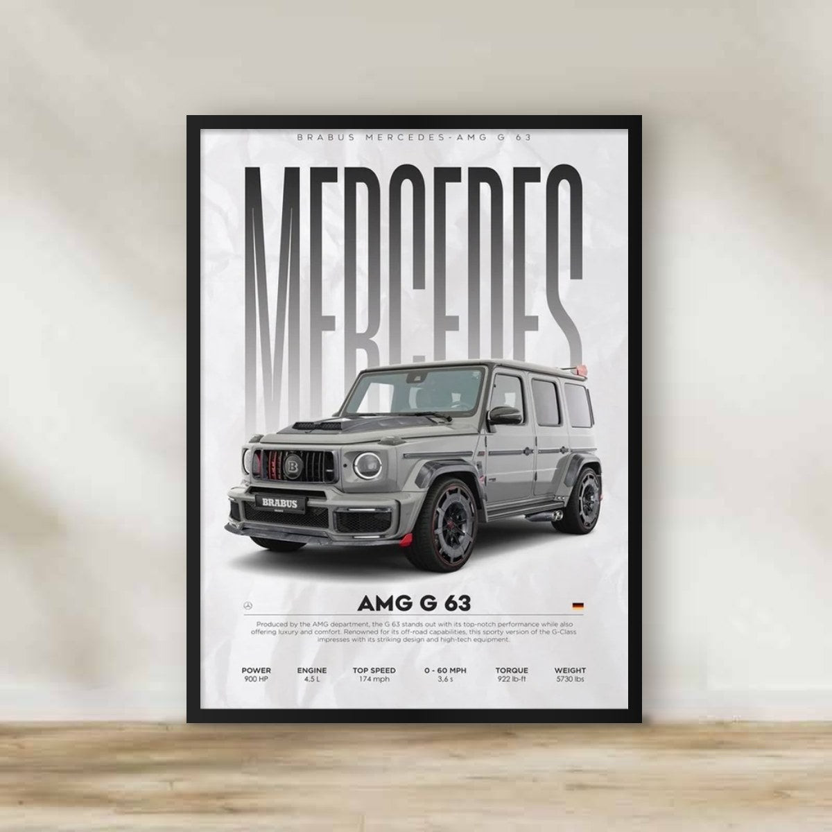 Mercedes Frame – car wall art | برواز مرسيدس