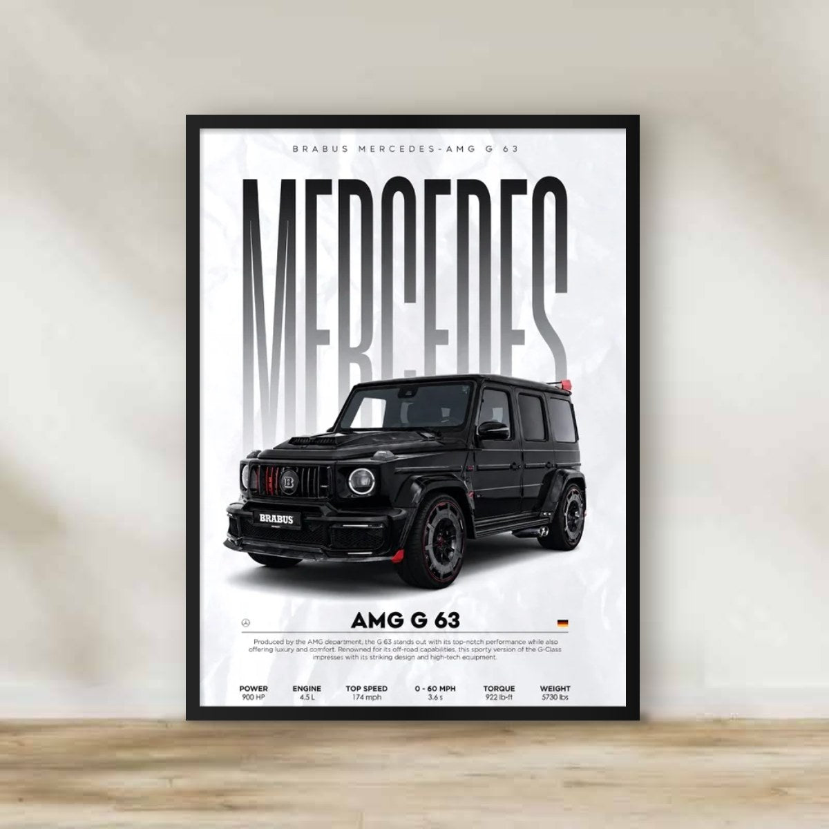Mercedes Frame 4 – car wall art | برواز مرسيدس 4