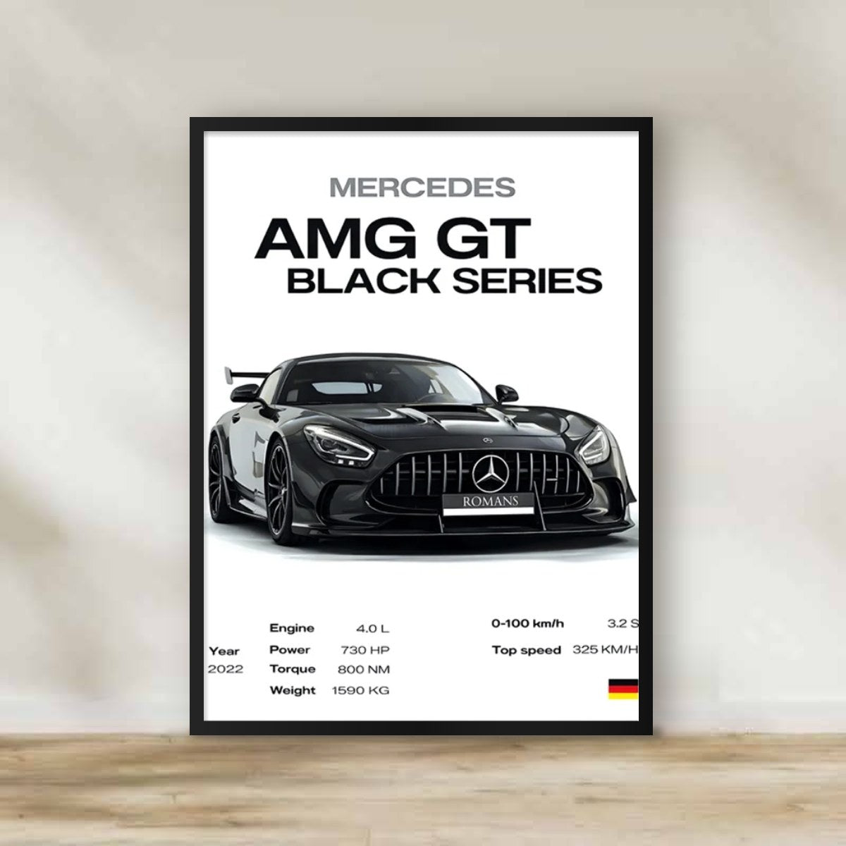 Mercedes Frame 5 – car wall art | برواز مرسيدس 5
