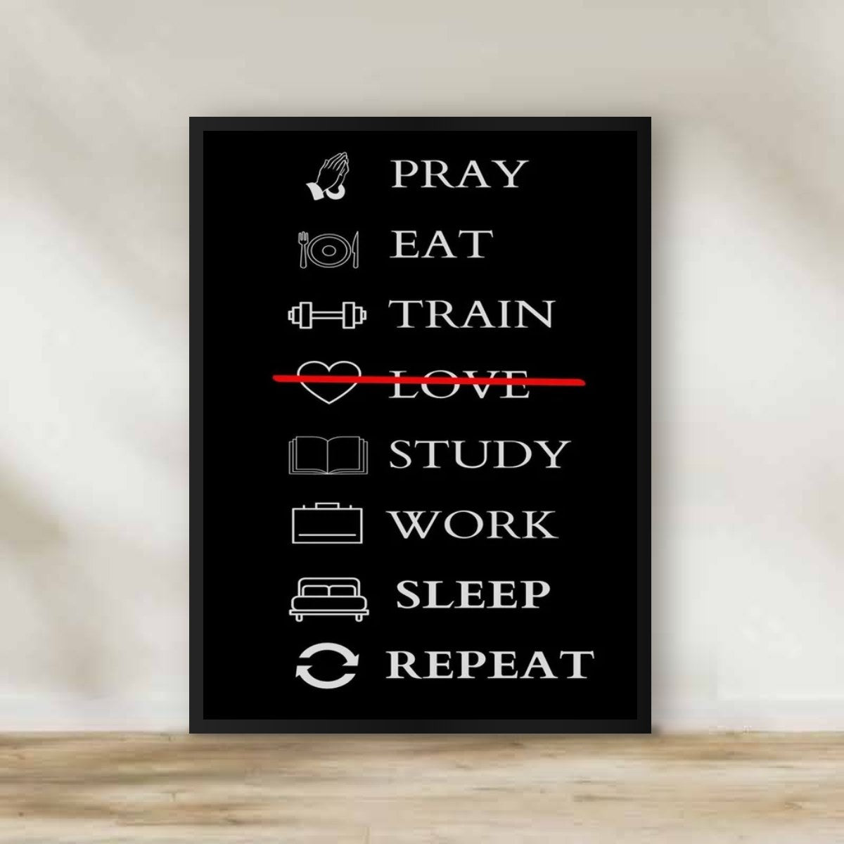 Motivation 16 Frame – motivational quote wall art | برواز تحفيزي 16
