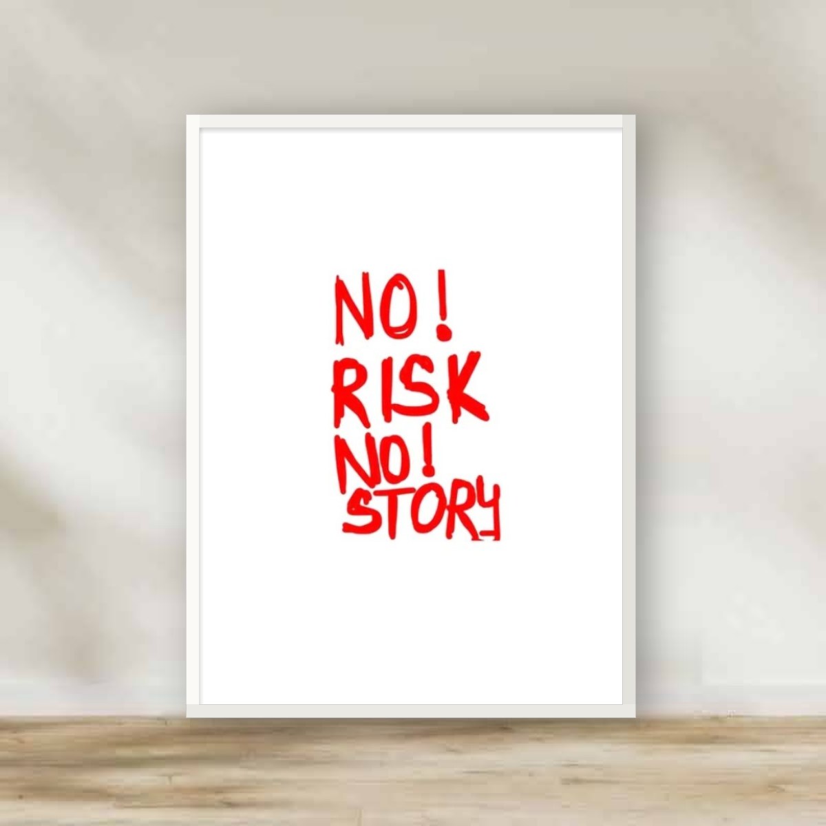 Motivation 22 White Frame – motivational quote wall art | برواز أبيض تحفيزي 22