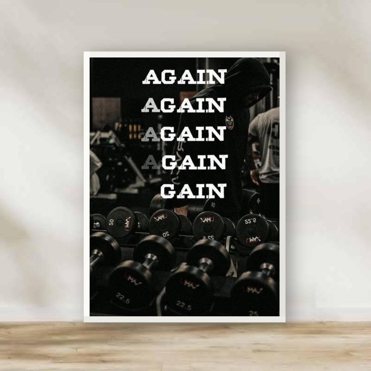 Motivation 23 White Frame – motivational quote wall art | برواز أبيض تحفيزي 23