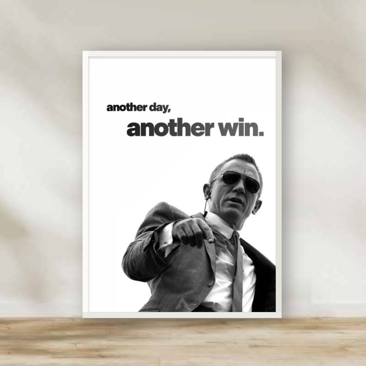 Motivation 5 White Frame – motivational quote wall art | برواز أبيض تحفيزي 5