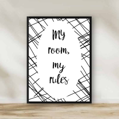 My room, my rules Frame – gallery wall frame set | برواز My room, my rules
