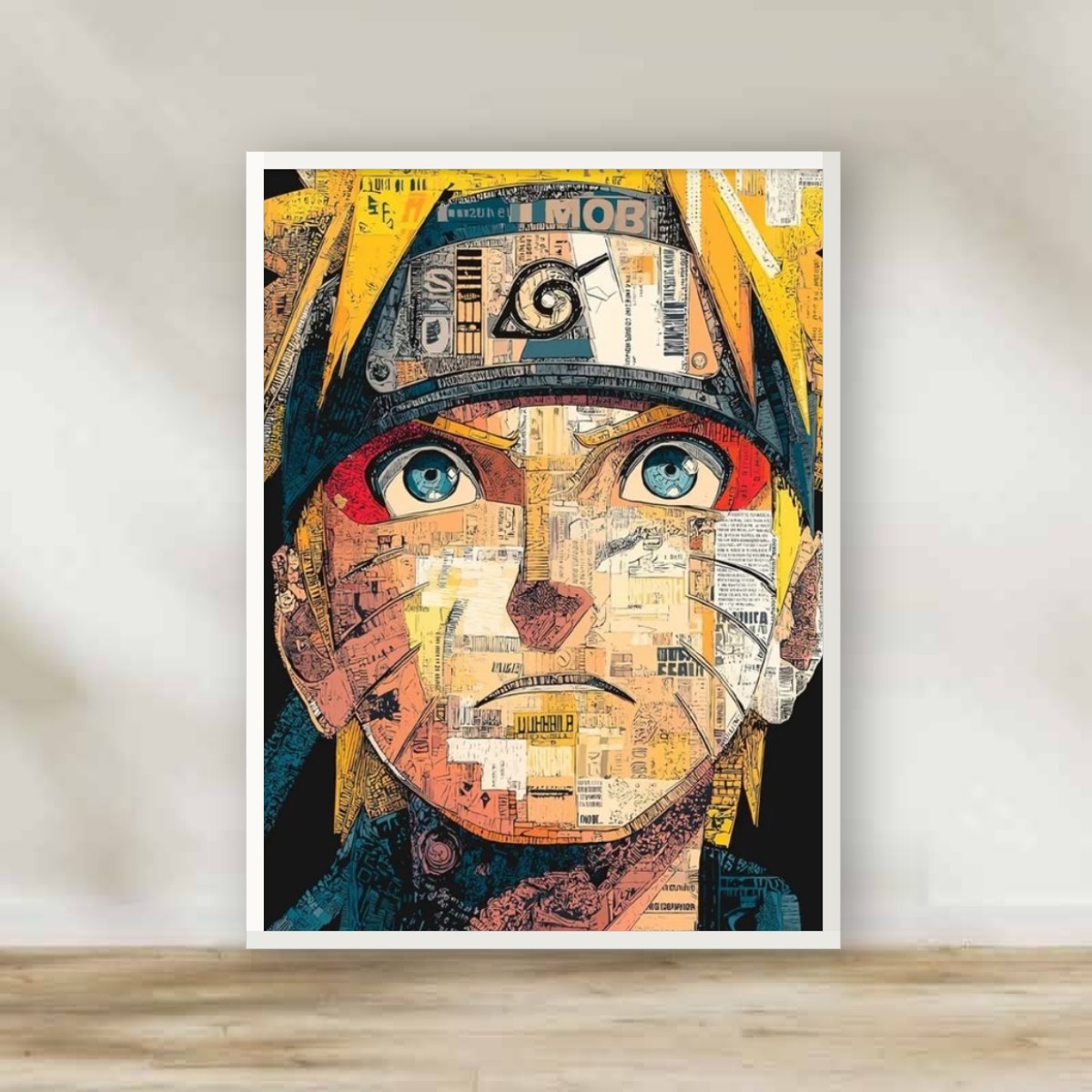 Naruto White Frame – anime wall art | برواز أبيض ناروتو