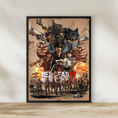 Red Dead 2 Frame – gaming wall art | برواز ريد ديد 2