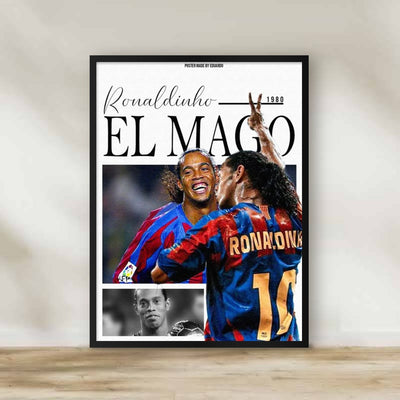 Ronaldinho Frame – football wall art | برواز رونالدينيو
