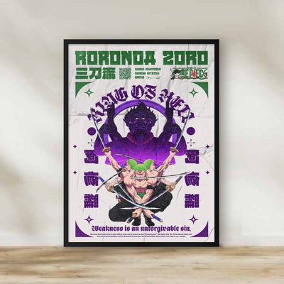 Roronoa Zoro Frame – anime wall art | برواز رورونوا زورو