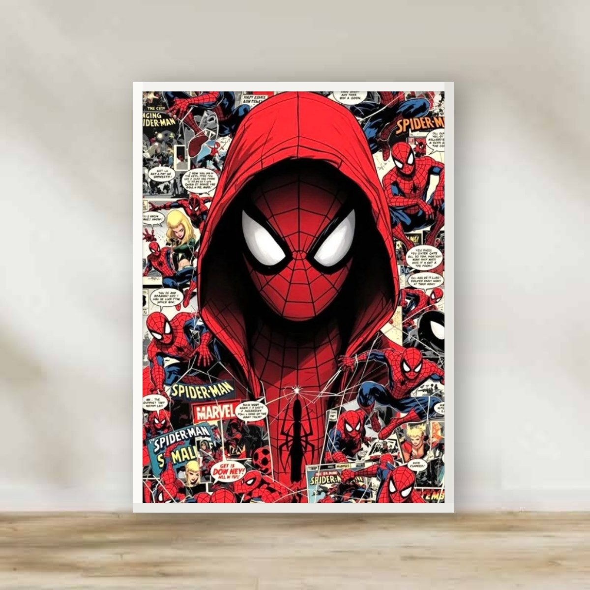 Spider Men 2 White Frame – movie poster wall art | برواز أبيض سبايدر مان 2