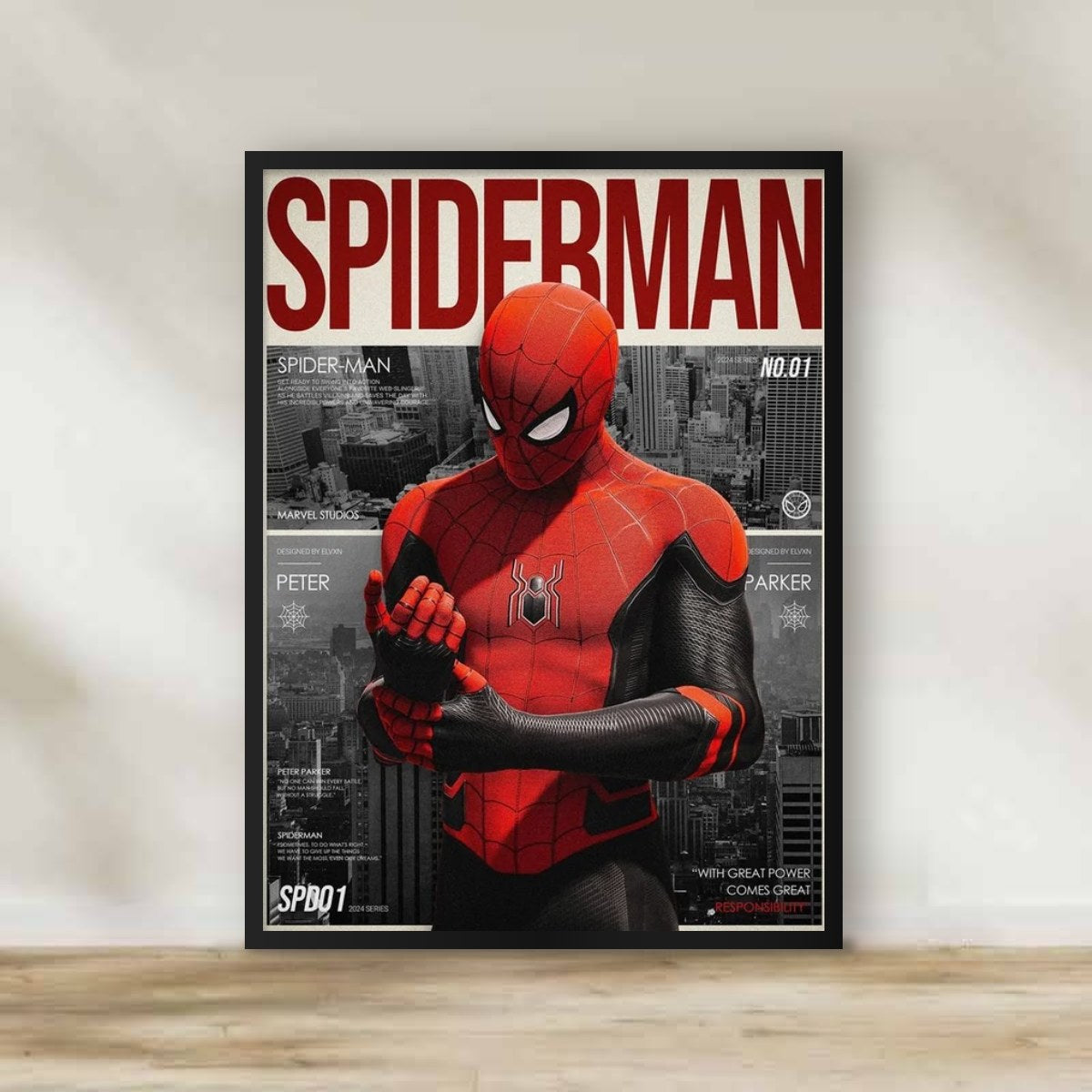 Spider Men 6 Frame – movie poster wall art | برواز سبايدر مان 6