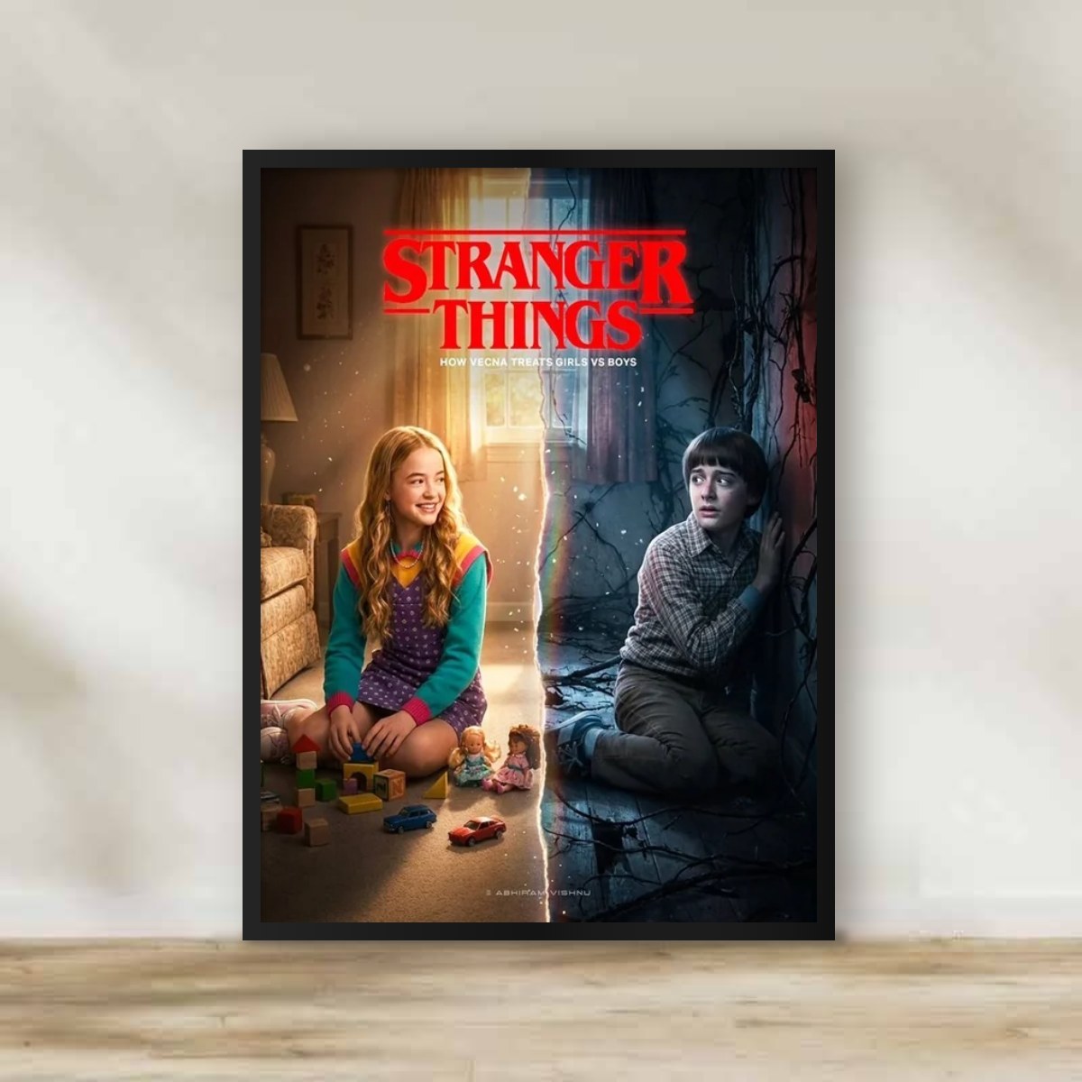 Stranger Things 2 Frame – movie poster wall art | برواز سترينجر ثينجز 2