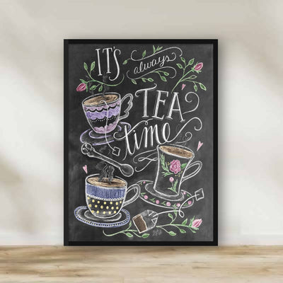 Tea Time Frame – kitchen wall art | برواز "Tea Time"