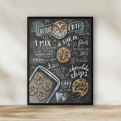 The cOOkies Recipe Frame – kitchen wall art | برواز "The cOOkies Recipe"