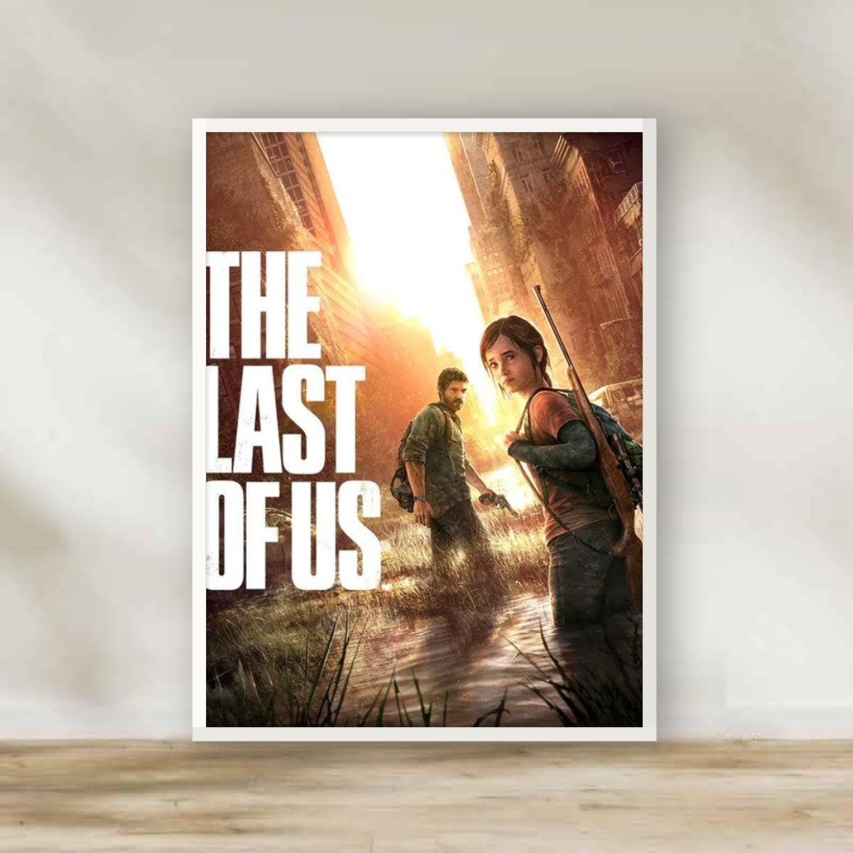 The Last of US 1 White Frame – gaming wall art | برواز أبيض ذا لاست أوف أس 1