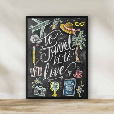 To travel is to live Frame – gallery wall frame set | برواز To travel is to live