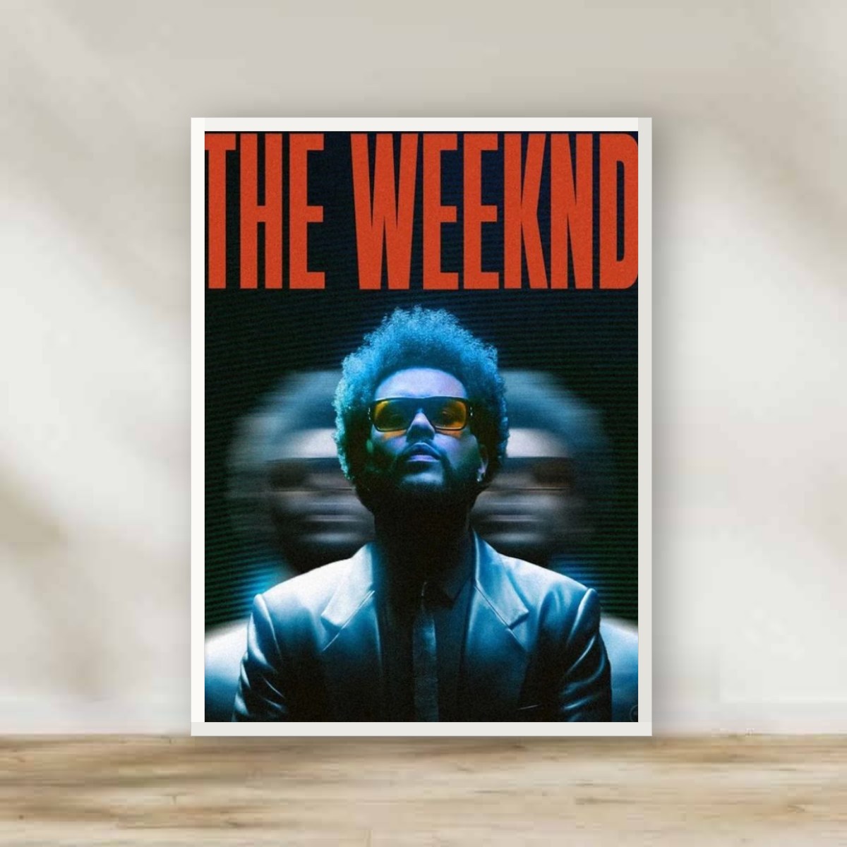 The Weeknd White Frame – music wall art | برواز أبيض ذا ويكند