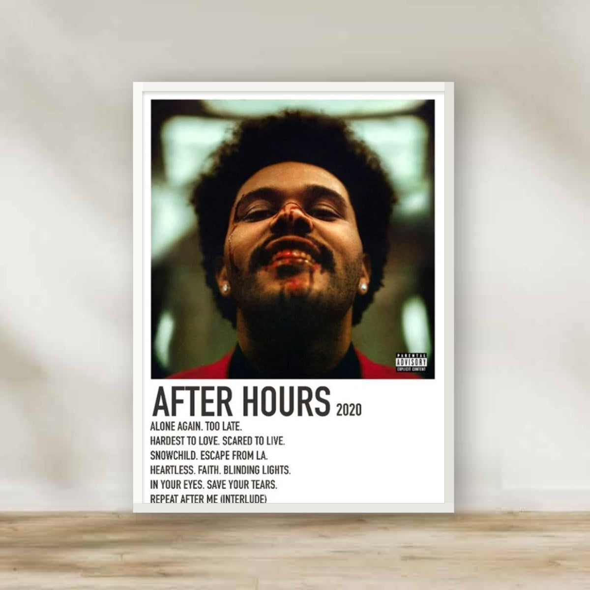 Week End 4 White Frame – music wall art | برواز أبيض ذا ويكند 4