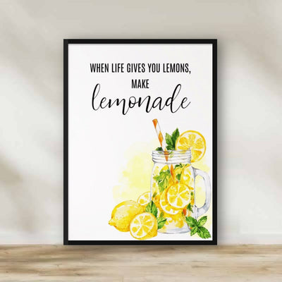 When Life Gives You Lemons Frame – kitchen wall art | برواز "When Life Gives You Lemons"