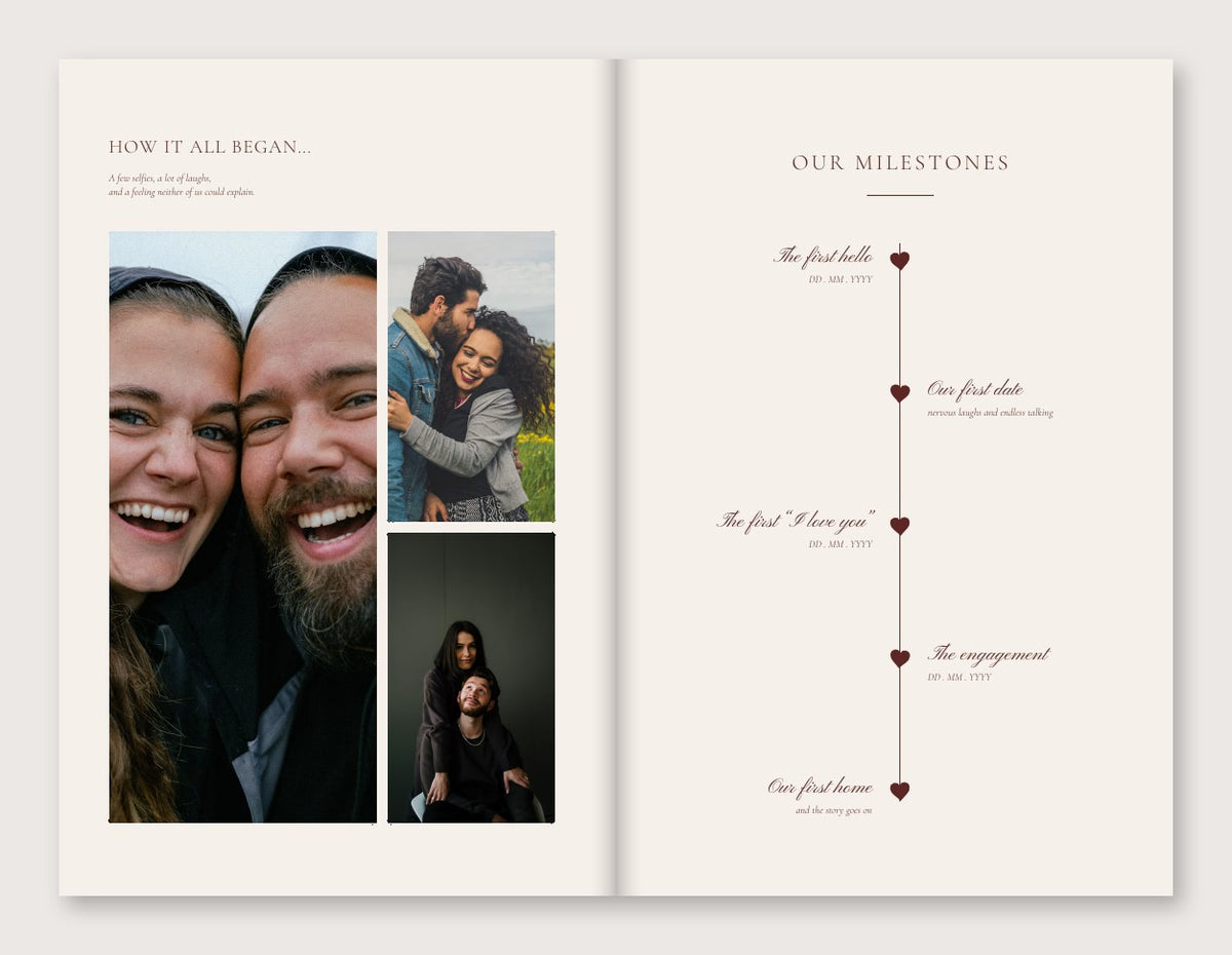 You Won My Heart photobook – how it all began and milestones pages