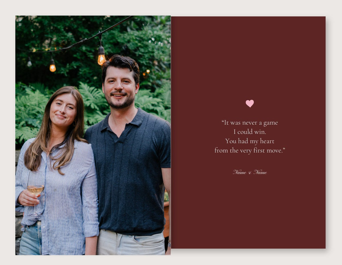 You Won My Heart photobook – full-page photo and quote