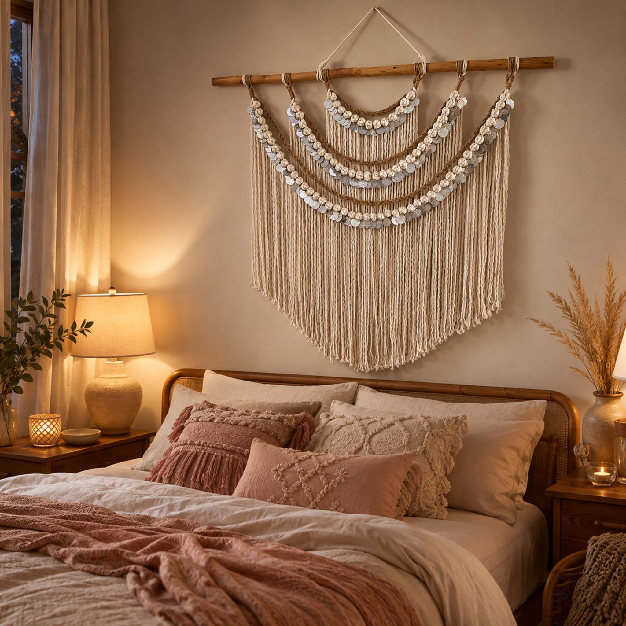 Zeina — Coin Macramé Wall Hanging