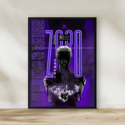 Zoro Frame – anime wall art | برواز زورو